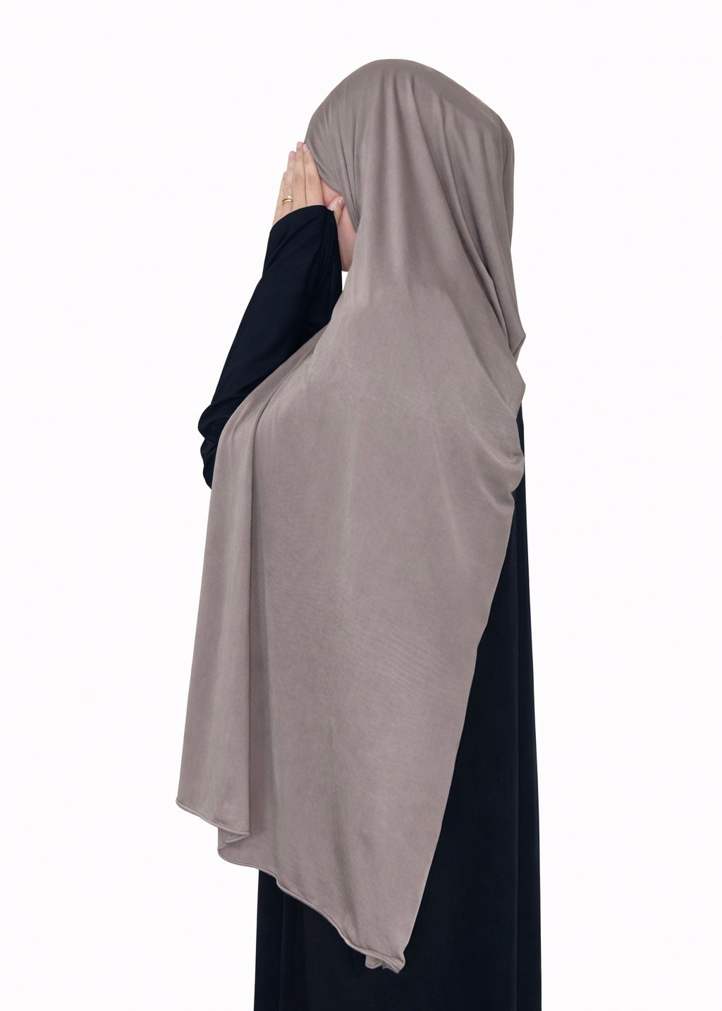 Hijab jersey liquide Taupe
