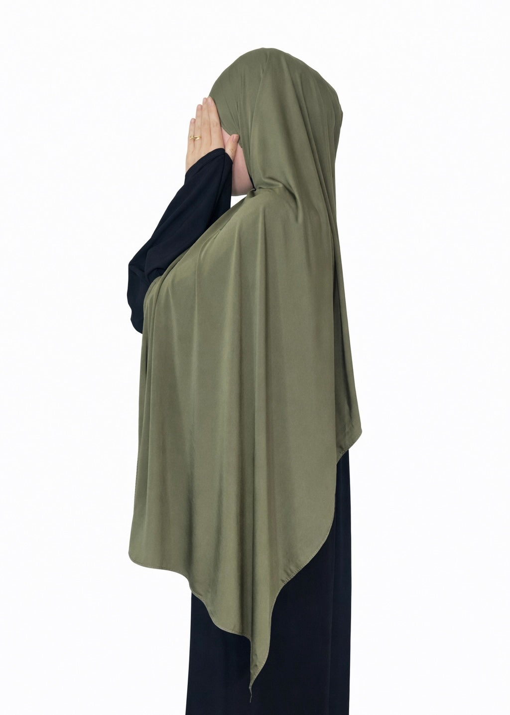 Hijab jersey liquide Kaki