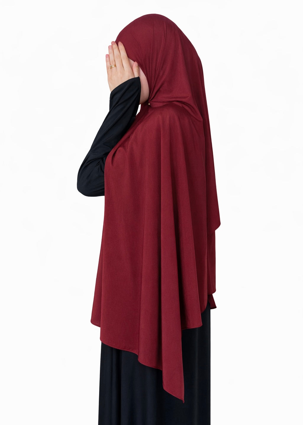 Hijab en jersey premium satiné Deep Ruby