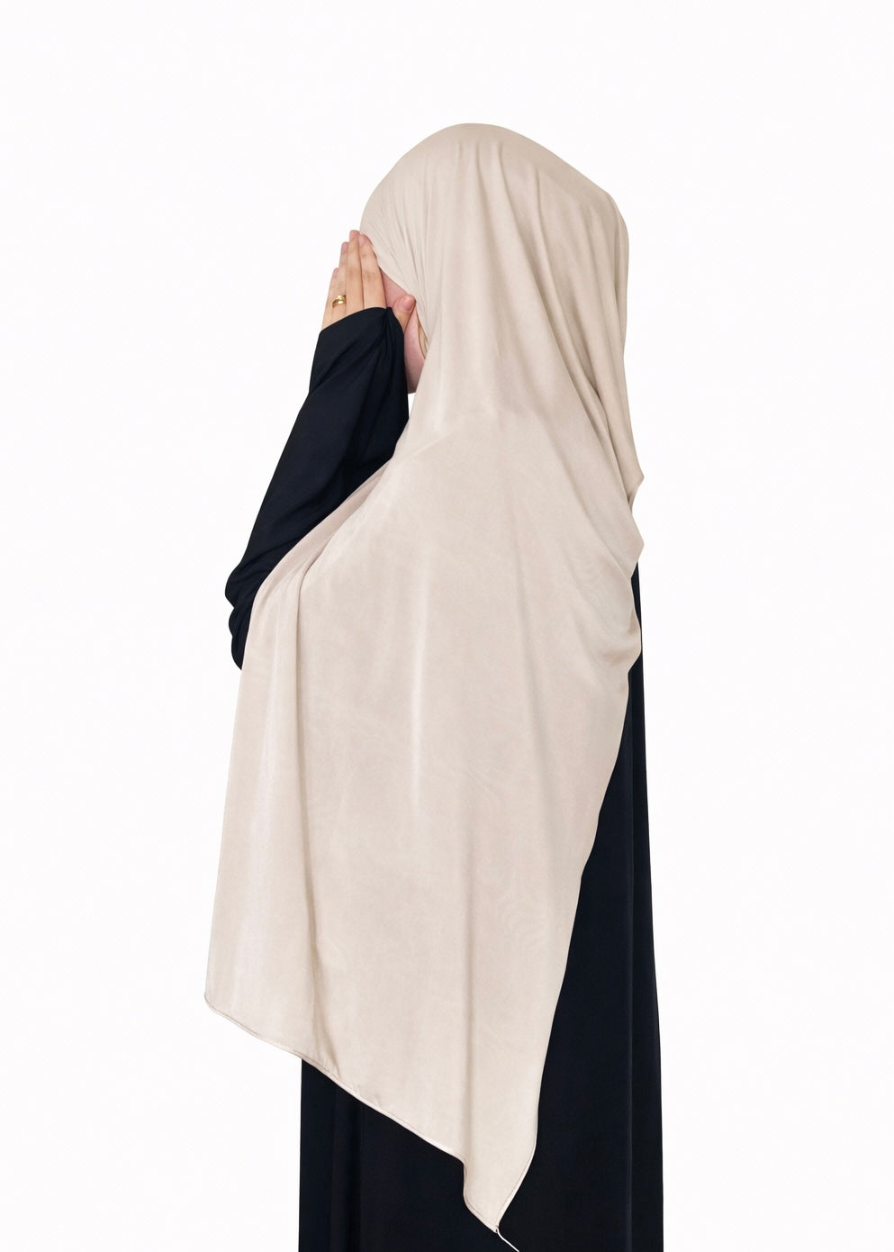 Hijab jersey liquide Beige