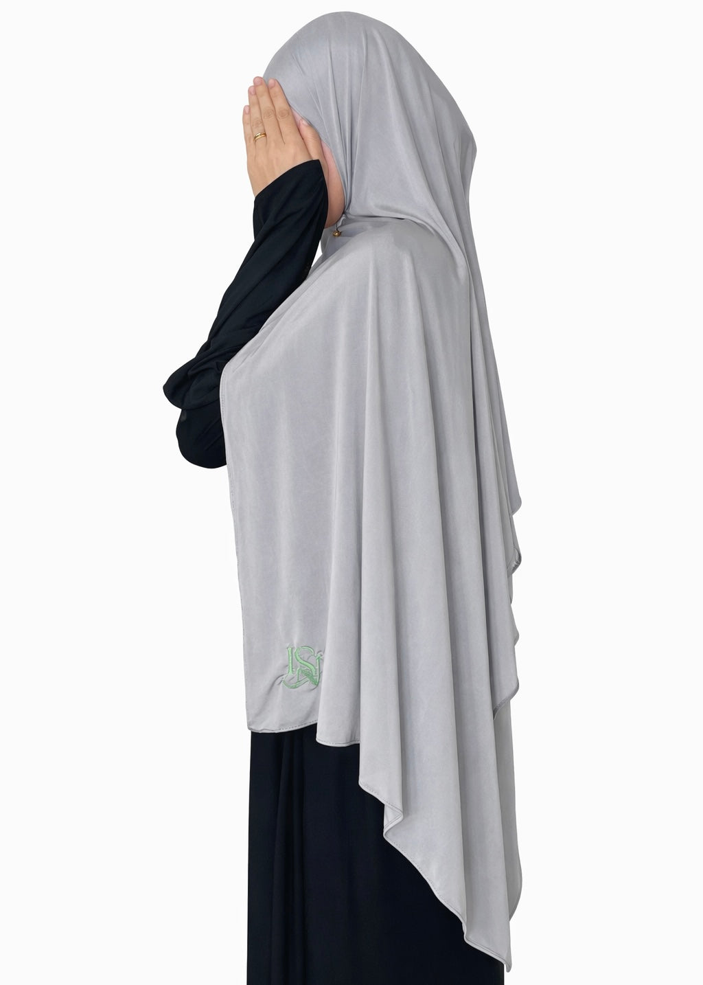 Hijab jersey liquide Pearl Grey
