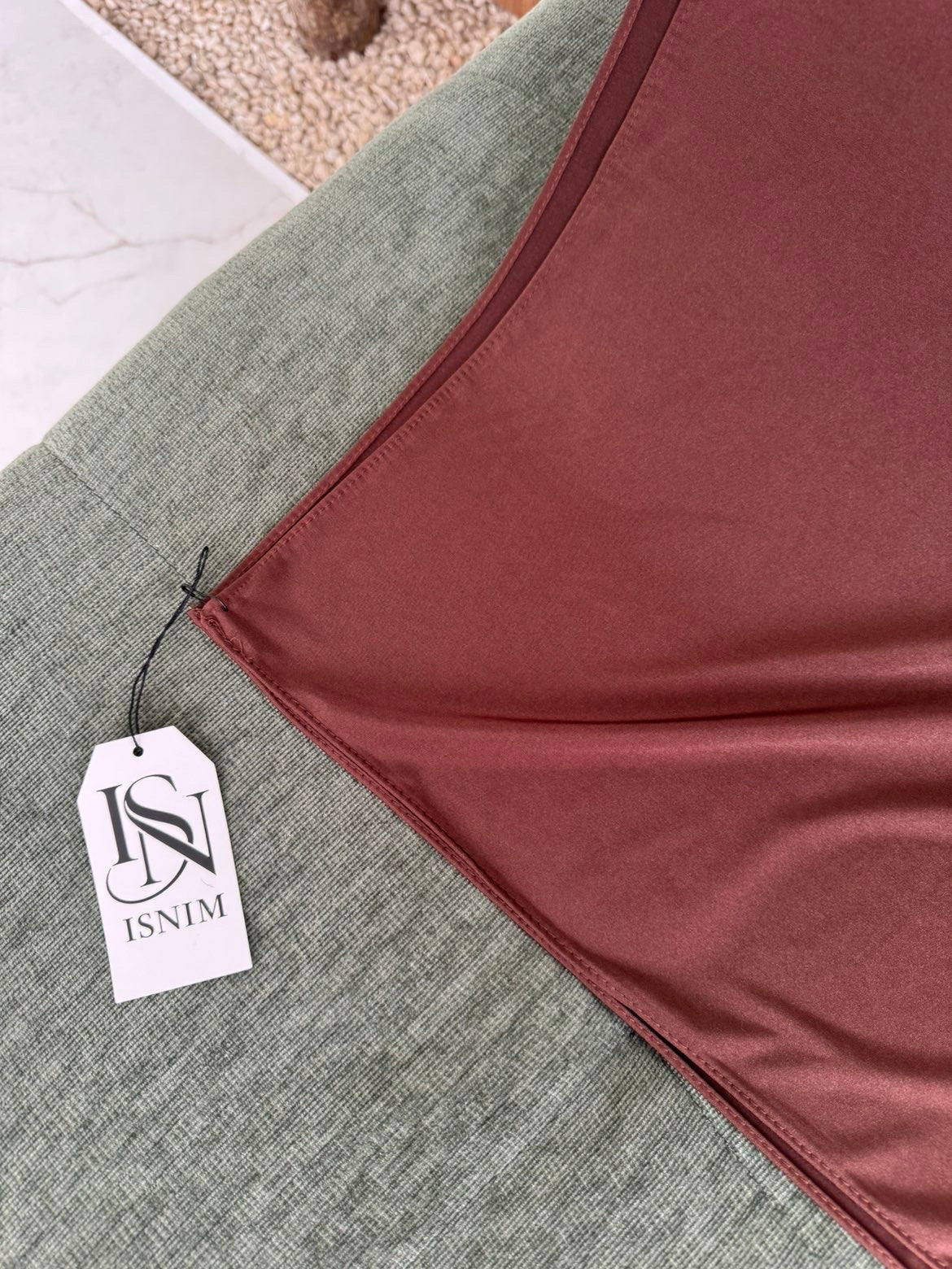 Hijab en jersey premium satiné Mocha brown