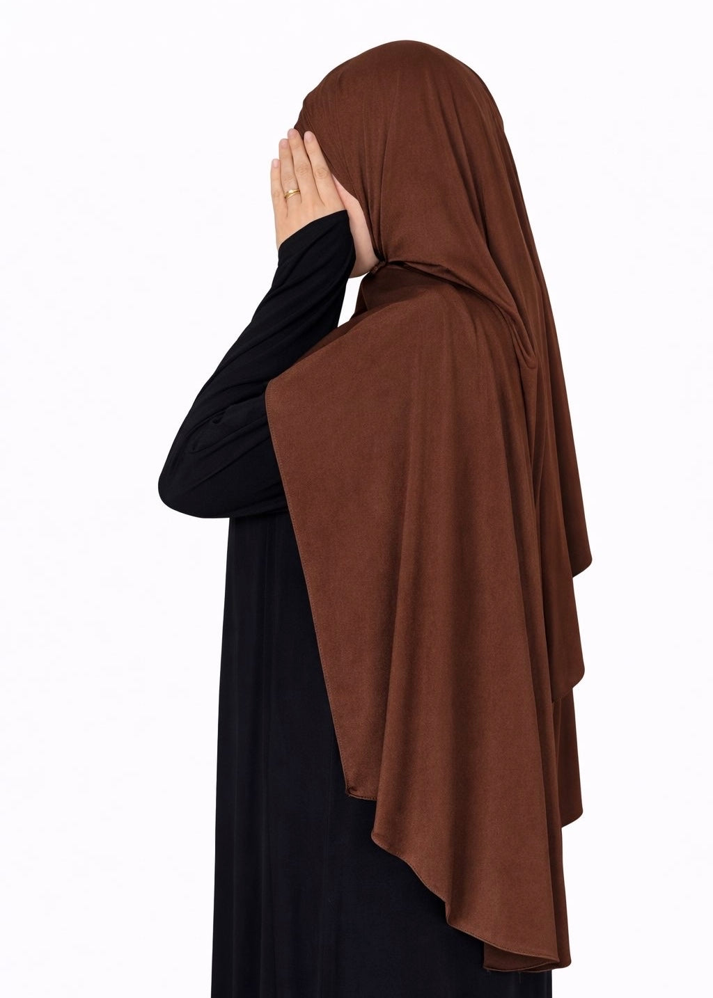 Hijab en jersey premium satiné Mocha brown